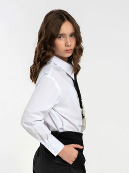 Школьная рубашка для девочек Mooriposh, модель 06221  фото 9