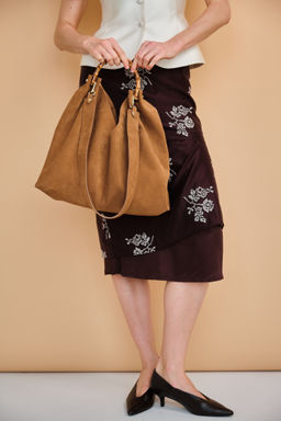 Замшевая сумка Bamboo DBR 30990 светло-коричневый  фото 5