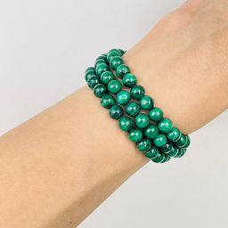 Бусины для украшений из Малахита (65 бусин) 39 см