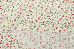 Штапель Ангелия-бордовые цветочки, ш.1.45м, вискоза-100%, 105гр/м.кв - Купава фото 2