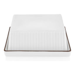 Масленка Walmer Stripe, 15x12 см, цвет белый