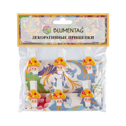 Blumentag WCRH-35 Декоративные прищепки 5 х 6 шт. 3.5 см СК/Распродажа B129 Голубые бабочки  фото 13