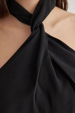 Trendyolmilla Haki Modal Halter Yaka Boyundan Dugumlu Dokuma Bluz TWOSS25BZ00247  фото 13