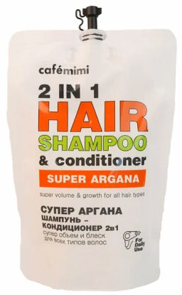 КАФЕ КРАСОТЫ le Cafe Mimi SUPER FRUIT Шампунь-кондиц.2в1 объем,рост в. Супер АРГАНА 450мл МЯГК