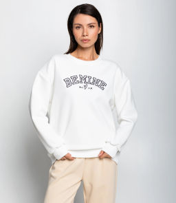 Свитшот #КТ1782, белый