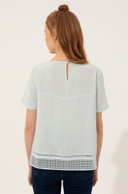 Женская бирюзовая рубашка с коротким рукавом - U.s. polo assn фото 5