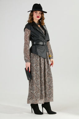 Костюм NIKVA н1020-1 коричневый мультиколор и чёрный  фото 3