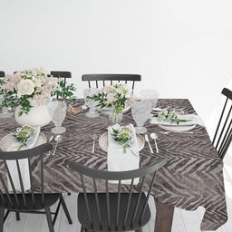 Скатерть 220х145см "Ашанти", длина стола до 180см, на 8-10 персон, рогожка, хлопок "Комфорт" 171г/м2, упаковка классическая 28х41см, "Домашняя мода" (Россия)