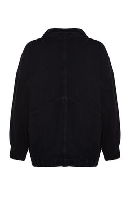 Siyah Cep Detayl? Oversize Denim Ceket TWOSS21CE0289 - Trendyolmilla фото 8