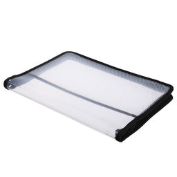 Папка на молнии с 3-х сторон А4, 450мкм, прозрачная с разделительной сеткой, с черным кантом 93928 - Calligrata фото 2