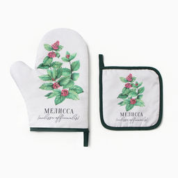 Набор кухонный «Мелисса» варежка-прихватка 20×27 см, прихватка 17×17 см100% п/э
