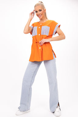 Рубашка Арника (оранжевый) - Эльза фото 3