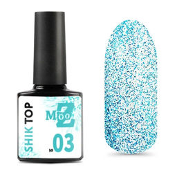 Shik top MOOZ №3 - Аквамариновый с бирюзовым мерцанием.