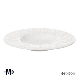 Тарелка для пасты Magistro Crotone, 250 мл, d=25.4 см, фарфор, белая