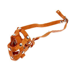 Намордник кожаный сетчатый №0, такса (длина по носу 4,5 см, обхват морды 14 см), чёрный - Пижон фото 3