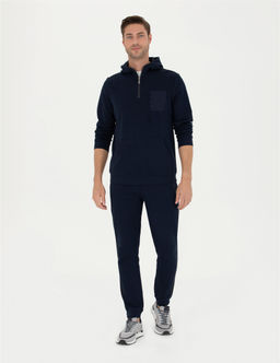 Lacivert Regular Fit Kap__onlu Sweatshirt - Pierre cardin фото 4