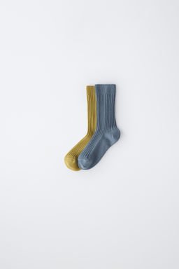 2-PACK OF RIBBED SOCKS