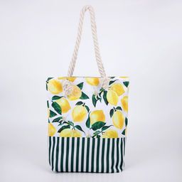 Сумка пляжная на молнии, цвет белый/жёлтый - Nazamok фото 13