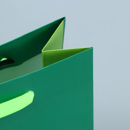 Пакет подарочный двухцветный Зеленый-салатовый, S 12 х 15 х 5.5 см - Дарите счастье фото 4