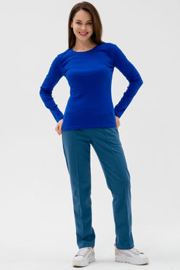 Лонгслив женский из рибаны василёк - Амадэль фото 10