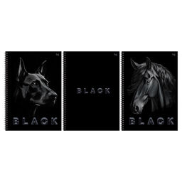 Тетрадь 80л. А4 на спирали BG "Just black", клетка (Т4гр80_лс_вл 08657) soft-touch ламинация, выб. лак