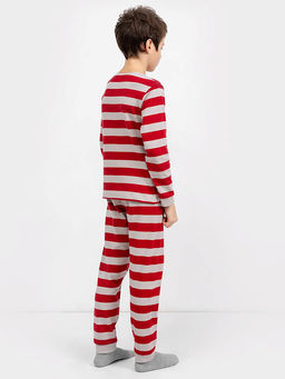 Пижама для мальчиков (джемпер, брюки) в расцветке красная полоска - Mark formelle фото 2