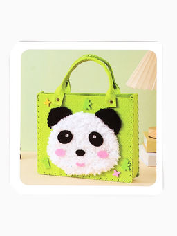 Набор для создания сумки из фетра "Панда", цвет зеленый