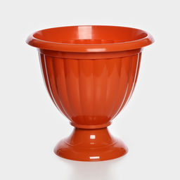 Вазон для цветов «Жасмин», 18 л, d=43 см, h=30 см, коричневый