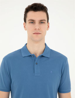 Koyu Mavi Slim Fit Basic Ti__rt