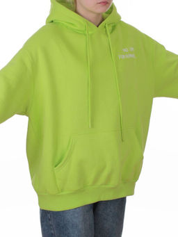 2620 LT. GREEN Худи женское (95% хлопок, 5% спандекс)