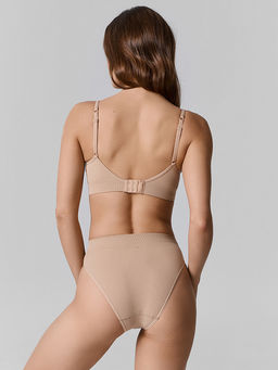 Цена за 2 штуки! Трусы слипы женские бежевые с высокой посадкой - Mark formelle фото 4