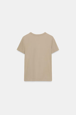 CAMISETA INTERLOCK MANGA CORTA / Beige - Zara фото 5