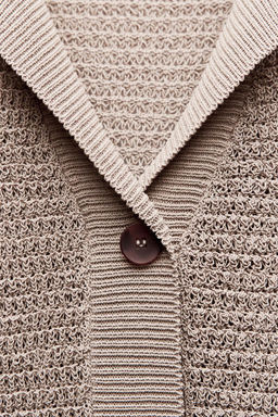 OVERSIZE KNIT POLO CARDIGAN - Zara фото 8