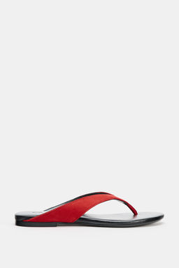 FLAT LEATHER SANDALS - Zara фото 4