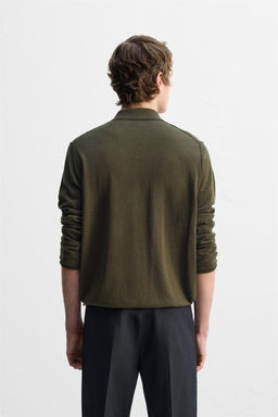 KNIT WOOL-COTTON POLO SHIRT - Zara фото 11