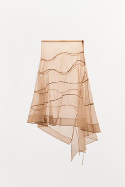 GATHERED ORGANZA SKIRT - Zara фото 5