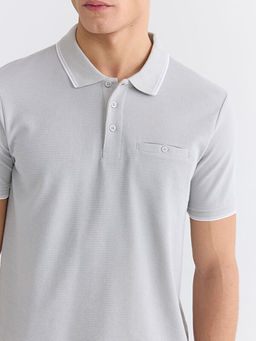 Polo Yaka K?sa Kollu Erkek Dokulu Ti??rt