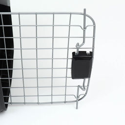 Переноска для животных пластиковая с металлической дверью 47 х 30 х 35 см, вес до 12 кг, серая 934 - Пижон фото 9