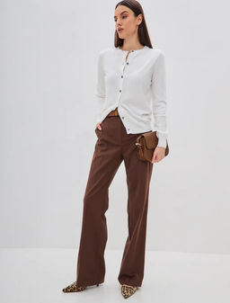 K13002 Кардиган (вязаный трикотаж) БЕЛЫЙ