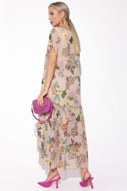 Платье Тонкие чувства (беж цветы) - Эльза фото 7