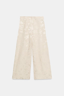 PANTAL?N CON LINO JACQUARD ZW COLLECTION / Crudo - Zara фото 6