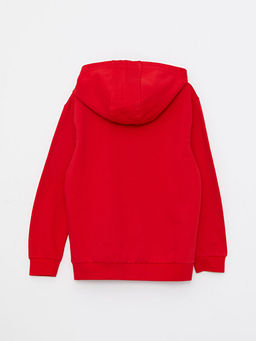 Kap??onlu Bask?l? Uzun Kollu Erkek ?ocuk Sweatshirt - Waikiki фото 2