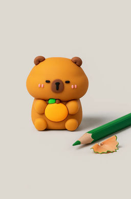 Точилка для карандашей "Capybara with orange", orange