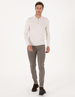 Ta_ Slim Fit Polo Yaka Basic Triko Kazak