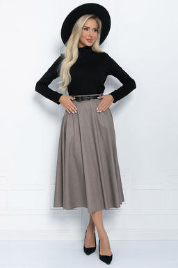 Юбка Уверенная грация (светло-коричневая) Ю11477 - Lt collection фото 6