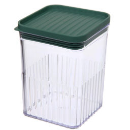 Цена за 2 шт. Банка для продуктов пластиковая "ОЛИВЕР"8,5*8,5*12,5см