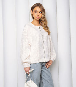 Бомбер #КТ8522 (3), светло-бежевый - Dommod фото 2