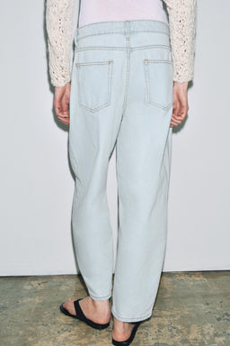 JEANS ZW COLLECTION TAPERED TIRO MEDIO / Azul claro - Zara фото 13