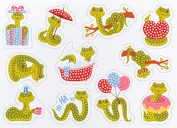 Кристальная (алмазная) мозаика ФРЕЯ ALVN-140 наклейки Змейки 19.5 х 14 см