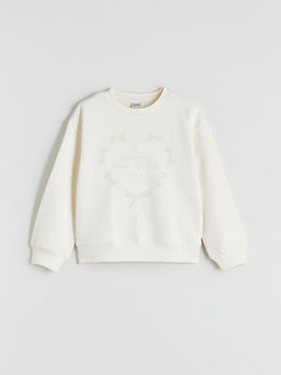 Bisiklet Yaka K?z ?ocuk Sweatshirt